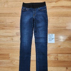 Karen Kane Pull On Skinny Jeans/Jeggings Size 6 dark blue denim